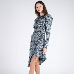 Midi Blue Floral Dress